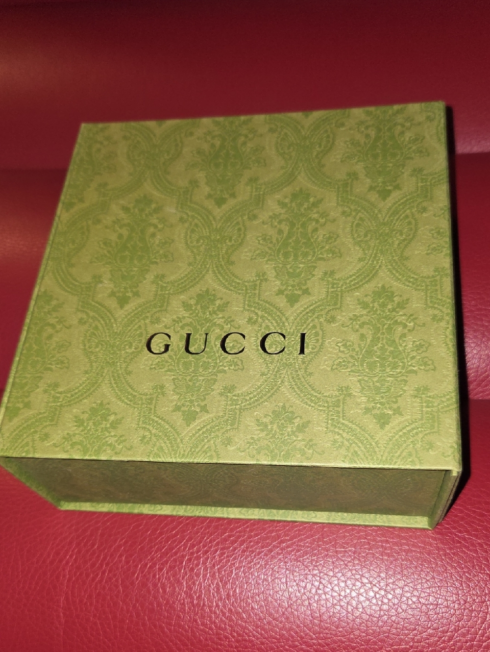 Gucci Green Patterned Gift Box with Black Logo